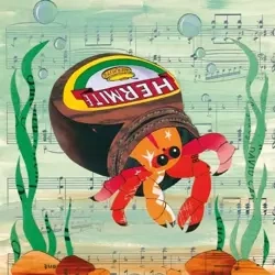 Karnet kwadrat z kopertą Hermite Crab - Museums & Galleries