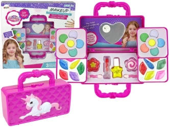Zestaw do makijażu w walizce z jednorożcem - Leantoys