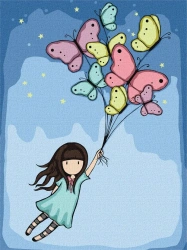 Malowanie po numerach -Motyle Santoro Kids 30x40cm - Ideyka