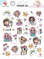 Tatuaże zmywalne dla dzieci Księżniczki XXL - Praca zbiorowa