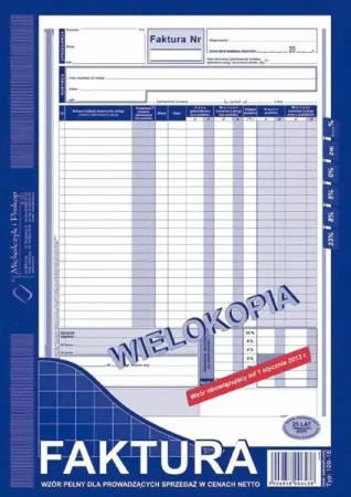 Faktura wzór pełny 100-1E - Michalczyk i Prokop