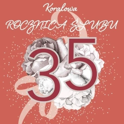 Karnet Swarovski kwadrat CL4409 Rocznica Ślubu 35 - Clear Creations