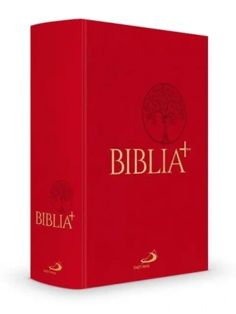Biblia Plus płótno czerwona - praca zbiorowa