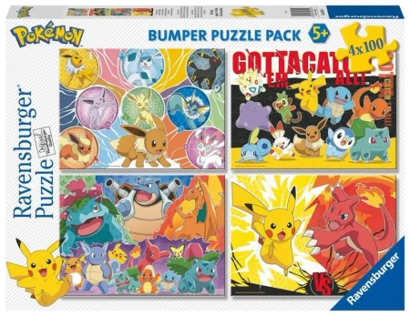 Puzzle dla dzieci 4x100 Pokemon - Ravensburger