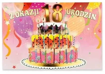 Karnet B6 Urodziny 18 - Pan Dragon