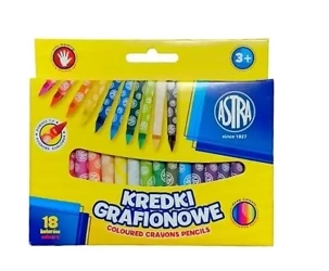 Kredki grafionowe okrągłe Astra 18 kolorów - ASTRA art-pap
