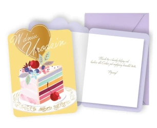 Karnet urodziny - Kukartka