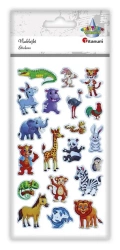 Naklejki wypukłe zwierzęta mix 20szt - Titanum