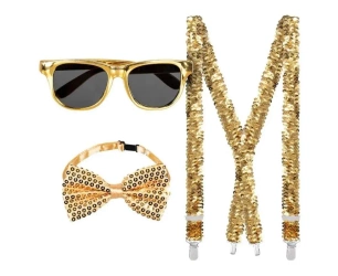 Zestaw imprezowy dla mężczyzny złoty - Boland