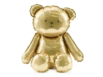 Balon foliowy Miś złoty 43x53cm - PartyDeco