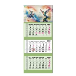 Kalendarz 2026 trójdzielny LUX gł. wypukła Koliber - EV-Corp