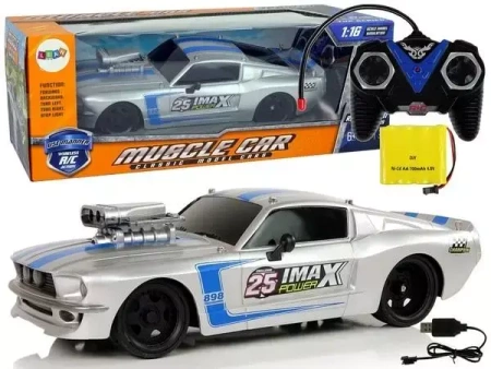 Auto Sportowe 1:16 zdalnie sterowane srebrne - Leantoys