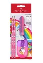 Zestaw Jednorożec 2 ołówki Jumbo+temper+gumka - Faber Castell