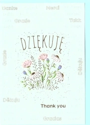 Karnet A5 Dziękuję - Bukiet kwiatów - Henry