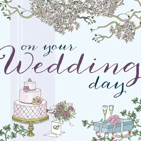 Karnet Swarovski kwadrat CL2113 Ślub Tort - Clear Creations