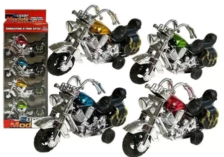Motocykle z naciągiem 4 sztuki - Leantoys