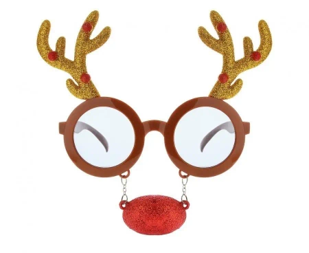 Okulary Renifer z nosem i rogami - Godan