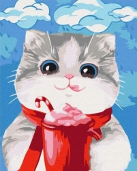 Malowanie po numerach - Przysmaki dla kota 40x50cm - Twoje Hobby