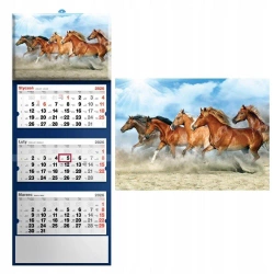 Kalendarz 2026 trójdzielny konie - Evena