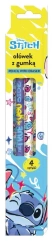 Ołówek z gumką 4szt Stitch - Praca zbiorowa