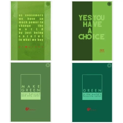 Blok notatnik A4/80K kratka Think Green (4szt) - Ziemia Obiecana