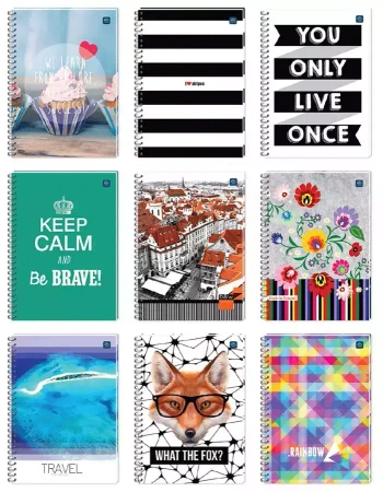 Kołozeszyt A5 100 kartek Linia Mix Wzorów Interdruk