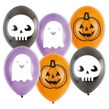 Balony lateksowe Hallo-ween Friends 6szt - Amscan