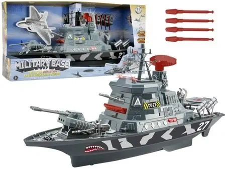 Statek wojskowy Militarny światła dźwięki - Leantoys