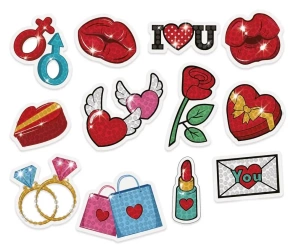 Haft diamentowy - naklejki love - Dalprint dpCraft