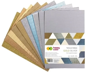 Tektura falista A4/10K mix gold/silver HAPPY COLOR - GDD