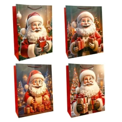 Torebka prezentowa XL Boże Narodzenie szerokie dno - Ju-Piter