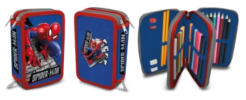 Piórnik 2-komorowy z wyposażeniem Spiderman SP50052 - Kids Euroswan