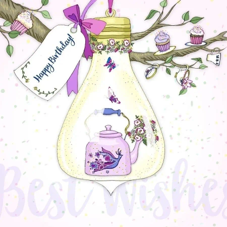 Karnet Swarovski kwadrat CL2810 Urodziny czajnik - Clear Creations