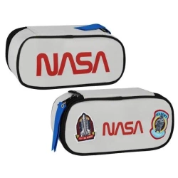 Piórnik saszetka owalna 1 zamek NASA popielata - STARPAK