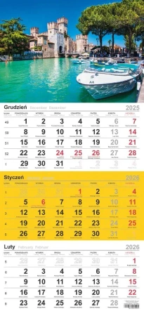 Kalendarz 2026 trójdzielny Zamek - praca zbiorowa