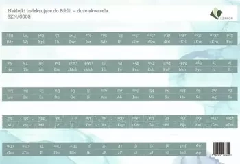 Naklejki indeksujące do Biblii - duże akwarela - Szaron
