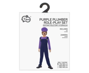 Strój dla dzieci Fioletowy hydraulik 110/120cm - Godan