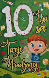 Karnet Urodziny 10 chłopiec - YEKU