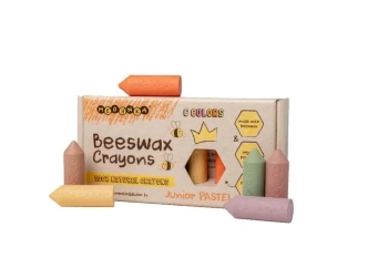 Kredki z wosku pszczelego Junior pastel 6 kolorów - Medenka