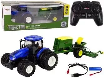 Traktor R/C z akcesoriami 1:24 - Leantoys