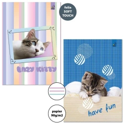 Zeszyt A4/32K 3-linie kolor 90g BF Cats (6szt) - Bee-bee