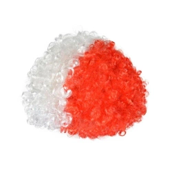 Peruka Afro Biało-Czerwoni - Arpex