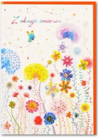 Kartka okolicznościowa Imieniny TS85 - Trend