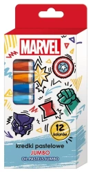 Kredki pastelowe jumbo Avengers 12 kolorów - Beniamin
