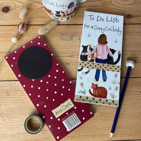 Lista zakupów z magnesem MNP27 Crazy Cat Lady Koci - Alex Clark