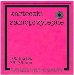Karteczki samoprzylepne Fluo 75x75mm 100K róż - Ziemia Obiecana