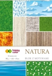 Blok z motywami Natura A4/15K 80g HAPPY COLOR - GDD