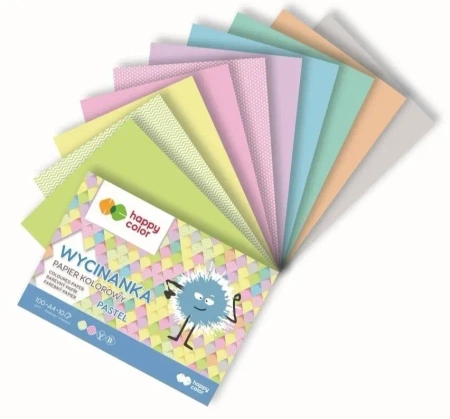 Blok wycinanka Pastel A4/10K 100G HAPPY COLOR - GDD