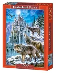 Puzzle 1500 Wilki i zamek CASTOR - Castorland
