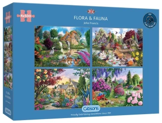 Puzzle 4x500 Flora & Fauna 110260 - Gibsons